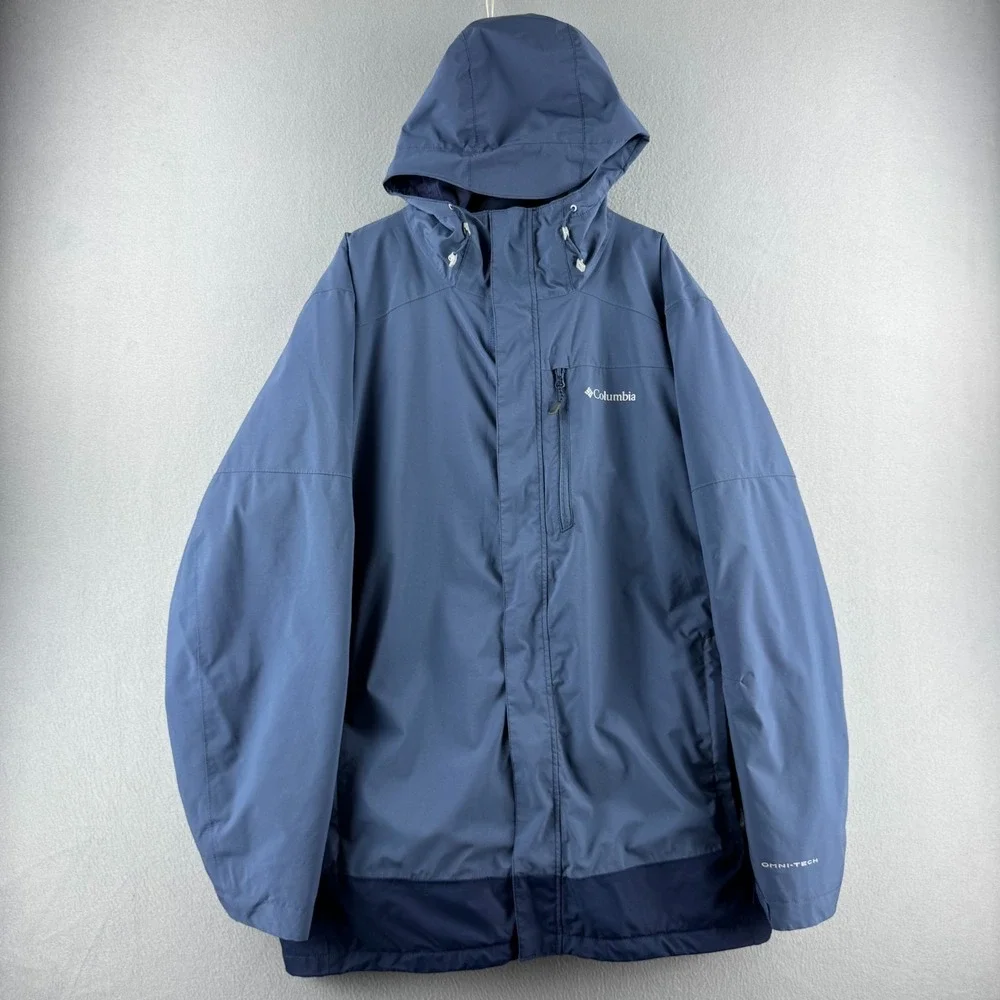 Columbia Lhotse III Interchange Jacket Mens 2XT 2XL Tall Blue 3 in 1 Omnitech